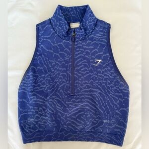 GYMSHARK Adapt Animal Seamless Crop 1/2‎ Zip Size Medium